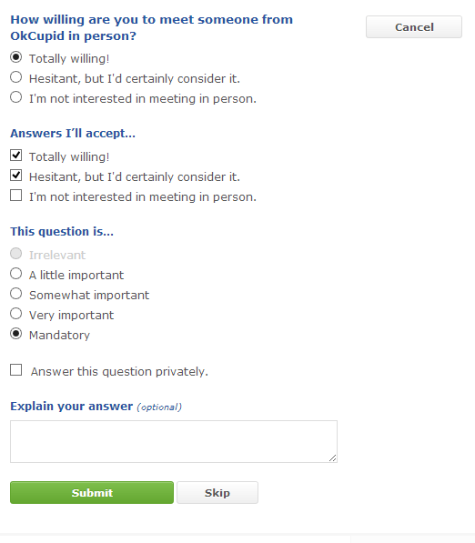 okc questions meet in person