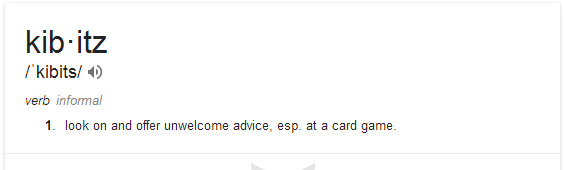 kibitz defined